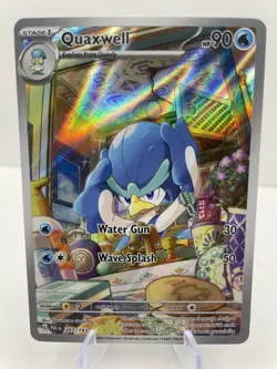 Quaxwell 207/193 - Pokemon TCG - Paldea Evolved - Illustration Rare Card NM - - Image 1