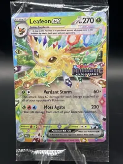 Pokemon TCG Leafeon EX Card 006/131 Stamped Prismatic Evolutions SEALED - Image 1
