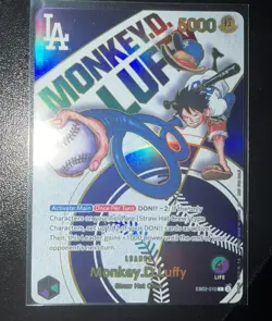 Bandai Monkey D. Luffy Promo Foil EB02-010 One Piece Card Game dodgers game set - Image 1