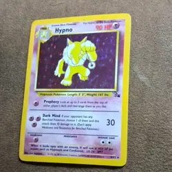Pokemon Hypno 8/62 Fossil Holo Rare 90 HP Wizards of the Coast 1995 card !!! - Image 1