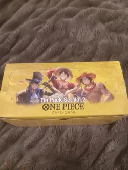 Bandai One Piece Card Game Tin Pack Set Vol.2 English 12 Tins in Disply Box. - Image 1