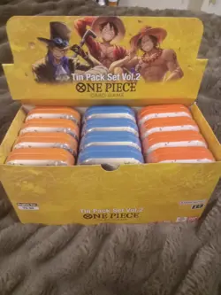 Bandai One Piece Card Game Tin Pack Set Vol.2 English 12 Tins in Disply Box. - Image 2