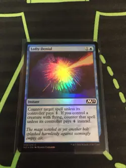 MTG Magic The Gathering Lofty Denial Foil Blue Instant Counterspell Commander - Image 1