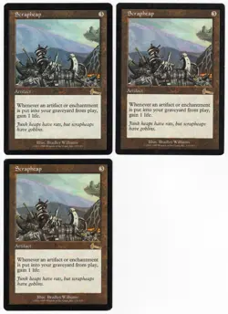Scrapheap x3 3x 1999 Urza's Legacy Colorless Rare Artifact MTG LP AZ8 - Image 1