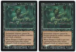 Sleeper's Guile x2 2x 1999 Urza's Legacy FOIL Black Enchantment MTG NM AZ1 - Image 1