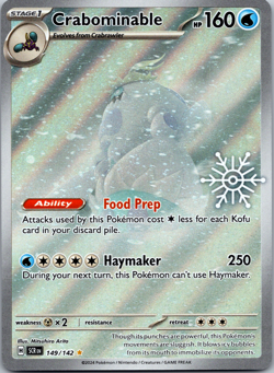 Pokemon TCG Crabominable Snowflake Holo 2025 Advent Calendar Promo NM - Image 1