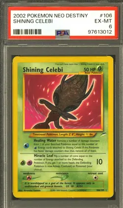 Pokemon Neo Destiny Shining Celebi 106/105 PSA 6 *012 - Image 1