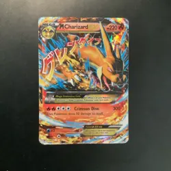 2016 POKEMON FLASHFIRE #13/106 MEGA CHARIZARD EX HOLO Damaged - Image 1