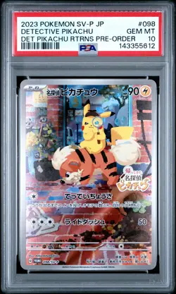 PSA 10 Detective Pikachu #098 Pokemon SV-P Promo Japanese 2023 - Image 1