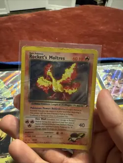 Rocket's Moltres Gym Heroes Holo Rare 12/132 Team Rocket Pokemon TCG - Image 4
