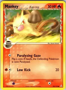 Mankey (Delta Species) 70/110 Holon Phantoms Pokemon TCG LP Normal - Image 1