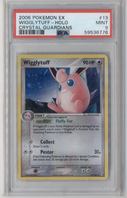 Vintage Pokemon Card Wigglytuff 13/100 EX Crystal Guardians Holo PSA 9 - Image 1