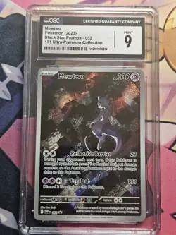 2023 POKEMON BLACK STAR PROMOS 151 ULTRA-PREM COLL #52 MEWTWO CGC 9 - Image 1