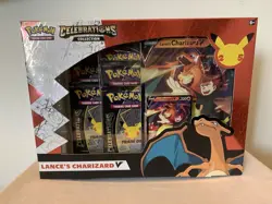 Pokemon TCG Celebration Box Lance's Charizard V Brand New Sealed!! 820650809392 - Image 1