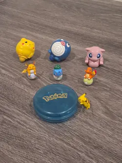 Lot of Vintage Tomy Pokemon Roller Stamps Kelloggs Spinner Top Pikachu Bandai - Image 1