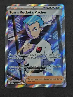 Team Rocket’s Archer 223/182 Full Art Destined Rivals Pokemon English Nm - Image 1