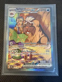 Pokemon TCG Arven's Mabosstiff EX #235/182 Sv10: Destined Rivals SIR - Image 1