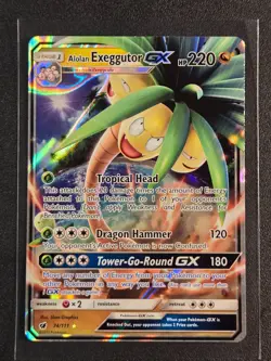 Pokemon TCG Alolan Exeggutor GX 74/111 NM - Image 1