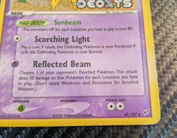 Solrock 47/107 Deoxys Reverse Holo Pokemon TCG Vintage 2005 Stamped MP - Image 3