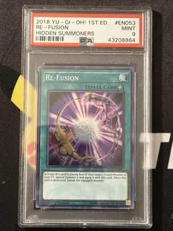 Yu-Gi-Oh! TCG Re-Fusion Hidden Summoners HISU-EN053 1st Edition PSA 9 Mint - Image 1