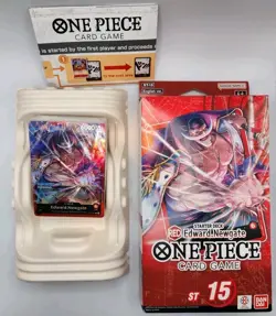 ONE PIECE TCG: Edward Newgate (RED) STARTER DECK (ST-15) No PRB pack. For Asia - Image 1
