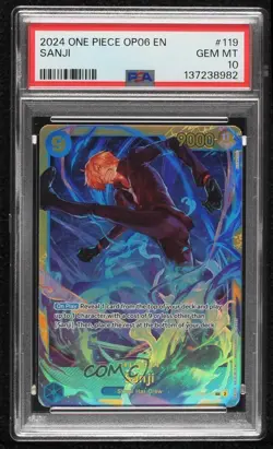 2023 One Piece Card Game: Wings of Captain OP06 SEC Sanji PSA 10 GEM MT - Image 1