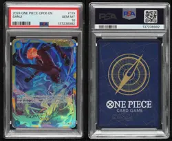 2023 One Piece Card Game: Wings of Captain OP06 SEC Sanji PSA 10 GEM MT - Image 3