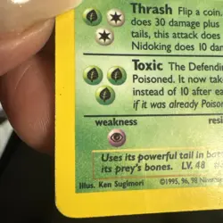 Nidoking 11/102 Base Set Holo Rare Vintage 1999 Pokemon Card - Image 4