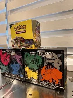 EMPTY - Pokemon TCG Evolving Skies Booster Box & ETB Pair - NO Packs Or Cards - Image 3