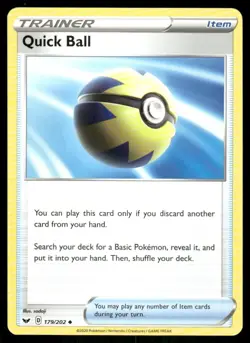 Quick Ball 179/202 Sword & Shield Pokemon TCG trading card - Image 1
