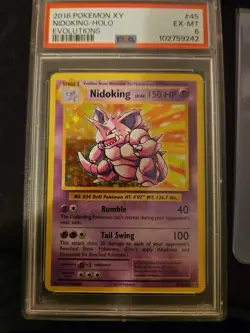 Pokemon TCG Nidoking Evolutions Ultra Rare Card 45/108 Mint Condition - Image 1