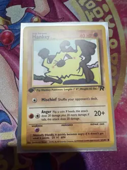 Pokemon Card - Mankey - 1st Edition - Team Rocket 61/82 NM - Image 1