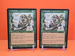 🟢🟢🟢 (2) 1998 MAGIC THE GATHERING WALL OF BLOSSOMS STRONGHOLD PLAYED 🟢🟢🟢 - Image 1