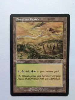 MTG Sungrass Prairie (ODY) Odyssey Regular Rare 328/350 - Image 1