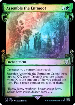 MTG ASSEMBLE THE ENTMOOT SHOWCASE SCROLL FOIL The Lord of the Rings NM - Image 1