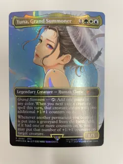 Mtg Magic Final Fantasy Yuna Grand Summoner Borderless Wedding FOIL NM - Image 1