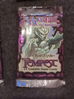 1997 MTG Magic the Gathering Tempest Booster Packs Factor Sealed 6 Packs 742818065283 - Image 2