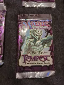 1997 MTG Magic the Gathering Tempest Booster Packs Factor Sealed 6 Packs 742818065283 - Image 3