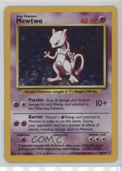 Mewtwo Holo Pokemon Base Set #10 1999 - Image 1