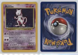Mewtwo Holo Pokemon Base Set #10 1999 - Image 3