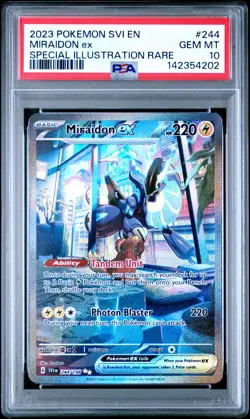 2023 POKEMON SVI EN-SCARLET & VIOLET #244 MIRAIDON EX PSA 10 - Image 1