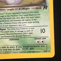 pokemon card dark Arbok holo team Rocket 2/82 - Image 2