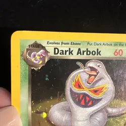 pokemon card dark Arbok holo team Rocket 2/82 - Image 4