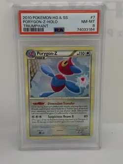 Pokemon Porygon-Z 7/102 PSA 8 Triumphant Holo Rare 2010 PSA 8 - Image 1