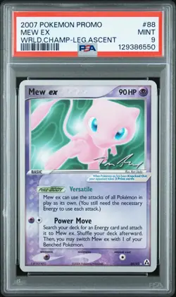 2007 Pokemon World Championships Promo #88 Mew Ex Legendary Ascent PSA 9 MINT - Image 1