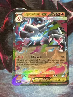 Pokemon TCG Mega Charizard X ex 013/094 Phantasmal Flames Double Rare Holo Card - Image 1