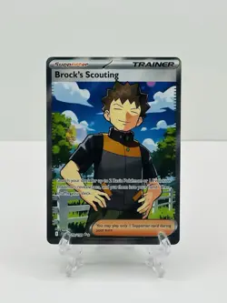 🔥Pokemon TCG-Brock's Scouting-179/159-Sv09: Journey Together-Full Art-M/NM!🔥 - Image 1
