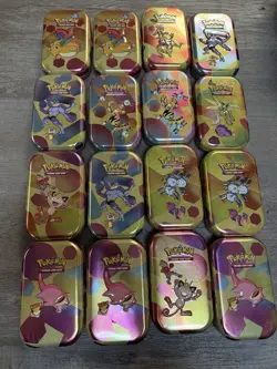 Pokemon TCG EMPTY 151 Mini Tin Set Of 16 - Image 1