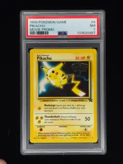 Pikachu 4 Movie Promo Pokemon 1999 PSA 7 🔥🔥🔥 - Image 1