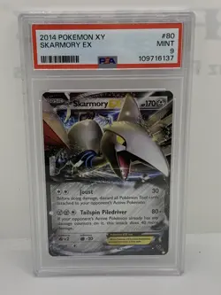 2014 Pokemon XY Base Skarmory EX #80 PSA 9 MINT - Image 1